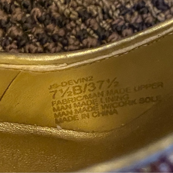 Jessica Simpson Devin 2 Heels Golden Rose Sequin Sparkle Size 7 1/2 - Picture 9 of 13